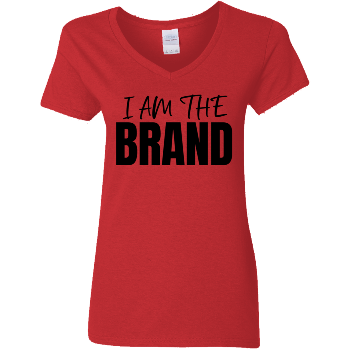 I Am The Brand  Ladies' 5.3 oz. V-Neck T-Shirt