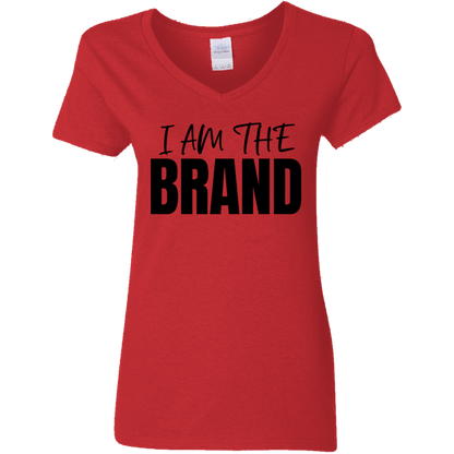 I Am The Brand  Ladies' 5.3 oz. V-Neck T-Shirt