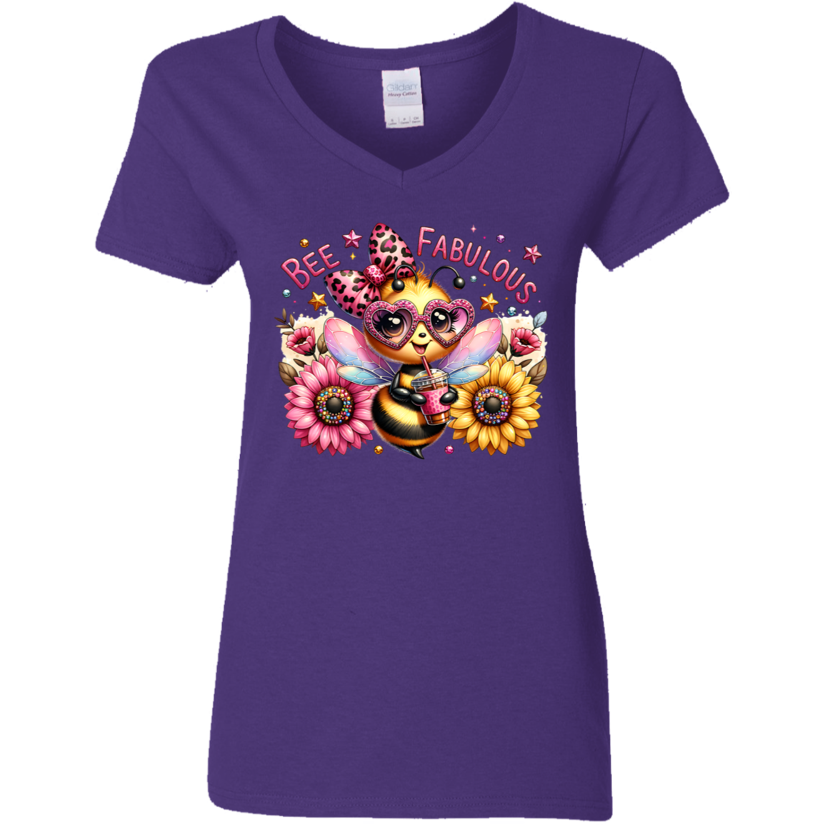 Bee Fabulous Ladies' V-Neck Tee