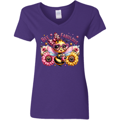 Bee Fabulous Ladies' V-Neck Tee