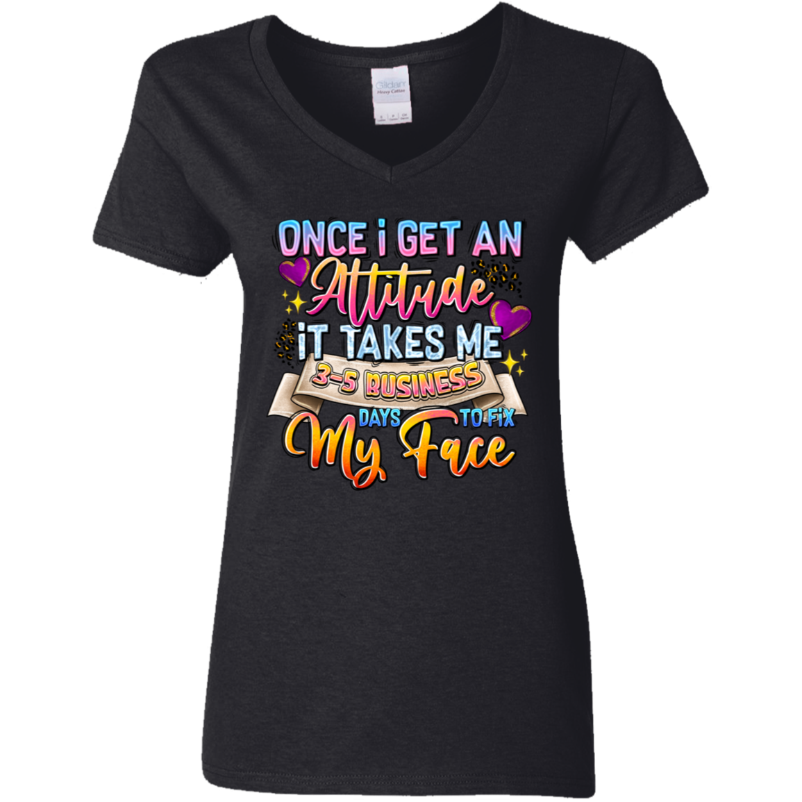 Once I Get an Attitude... | Women's V-Neck Tee