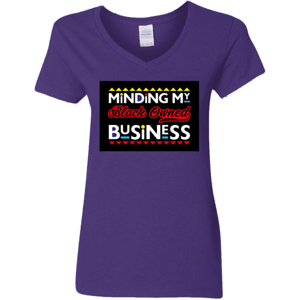 Minding My Black Owned Business V-Neck Tee