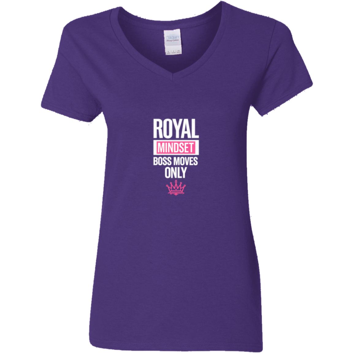 Royal Mindset Boss Moves Only V-Neck Tee