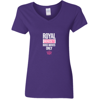 Royal Mindset Boss Moves Only V-Neck Tee