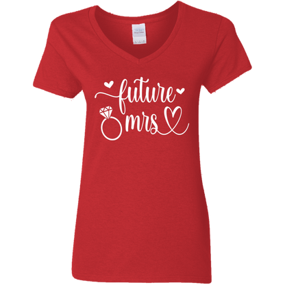 Future Mrs Ladies' 5.3 oz. V-Neck T-Shirt